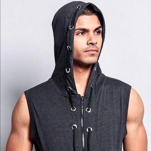 Sleeveless Zip-Down Hoodie - Men’s